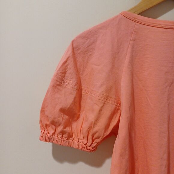 A.L.C. Lou Lantern Puff Short Sleeve T-Shirt Pink Size S Preppy Cotton Easter - Picture 6 of 8